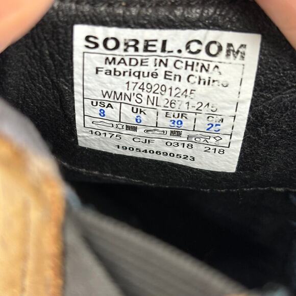 Sorel Emelie Chelsea Ankle Boots Waterproof Brown Suede Leather Women's Size 8 - Picture 6 of 8